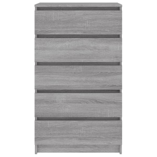 kommode 60x36x103 cm konstrueret træ grå sonoma-eg