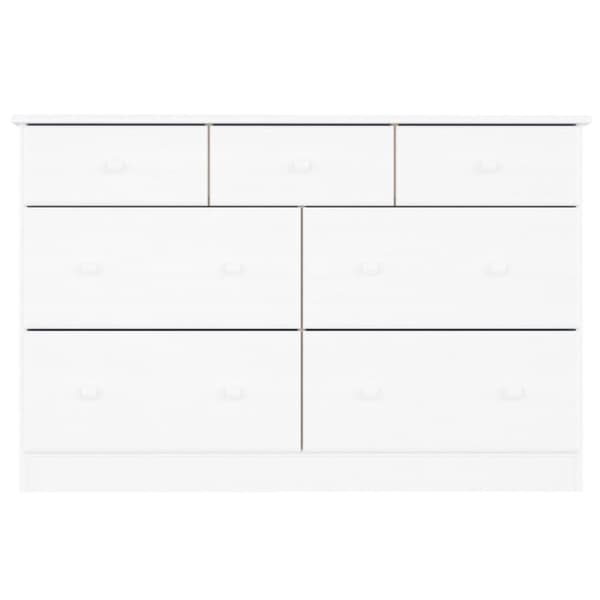 kommode ALTA 112x35x73 cm massivt fyrretræ hvid