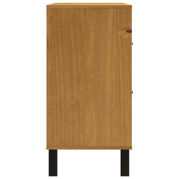 vidaXL Byrå FLAM 110x40x80 cm massiv furu