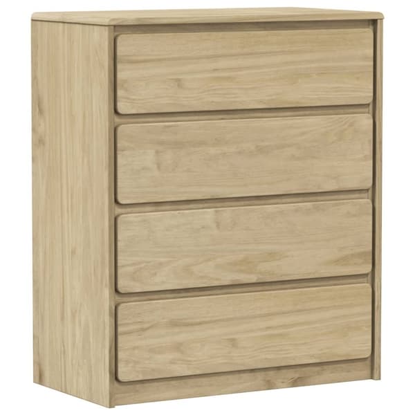 vidaXL Kommode SAUDA eik 76,5x39x91 cm heltre furu