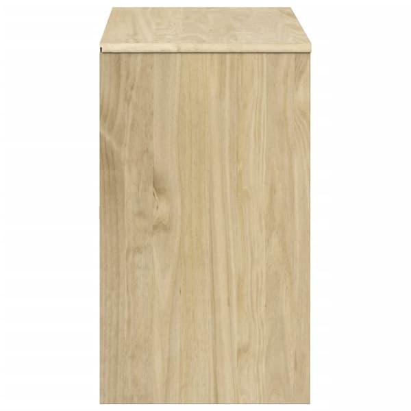vidaXL kommode SAUDA 111x43x73,5 cm massivt fyrretræ egetræsfarve