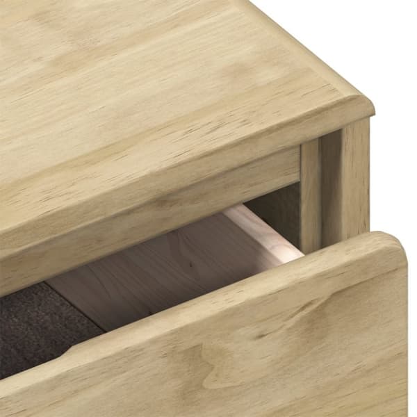vidaXL kommode SAUDA 111x43x73,5 cm massivt fyrretræ egetræsfarve