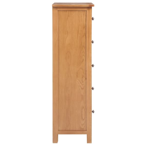 kommode 45x32x110 cm massivt egetræ