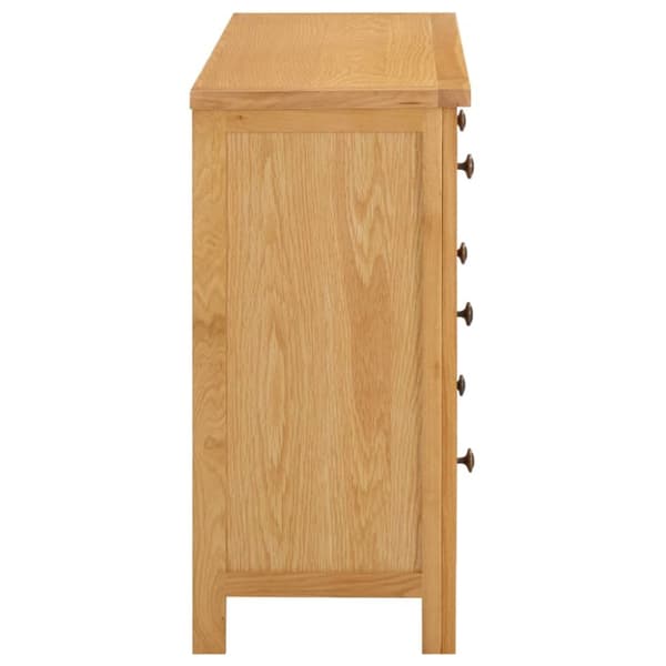 kommode 105x33,5x73 cm massivt egetræ