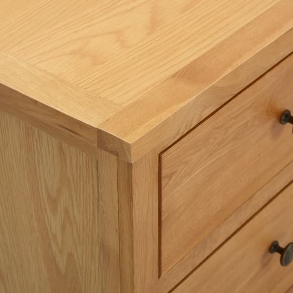 kommode 105x33,5x73 cm massivt egetræ