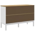 Miniatyrbilde 6 av 11: vidaXL Kommode FLORO hvit heltre furu