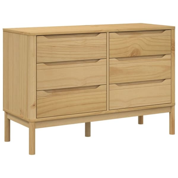 vidaXL Kommode FLORO voksbrun heltre furu