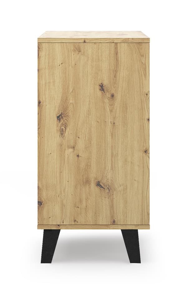 Kommode, skænk med 3 skuffer i Artisan eg (B: 70 cm x H: 78,5 cm x D: 39 cm)