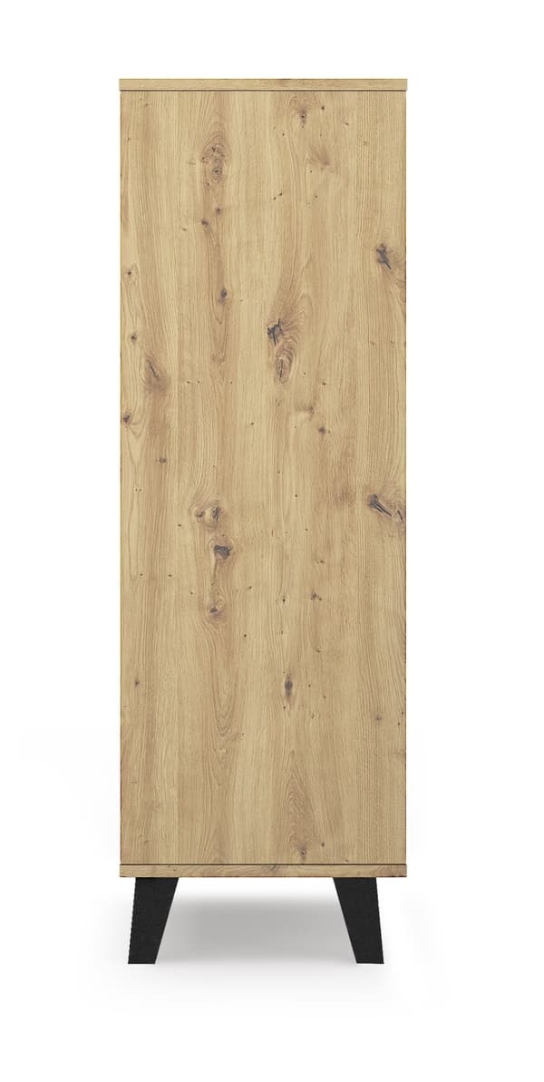 Lipasto, lipasto, 5 laatikkoa, Artisan-tammi (B: 40cm x K: 120,5cm x S: 39cm).