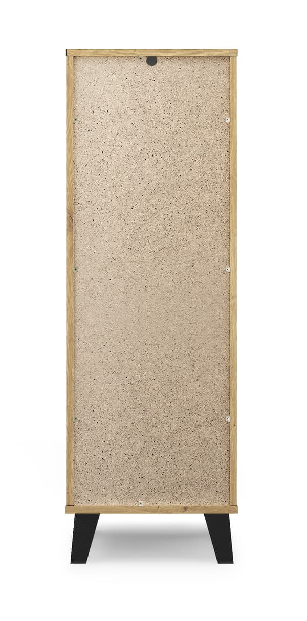 Lipasto, lipasto, 5 laatikkoa, Artisan-tammi (B: 40cm x K: 120,5cm x S: 39cm).