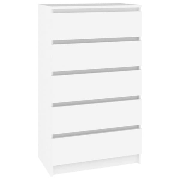 vidaXL skuffeskab 60x36x103 cm konstrueret træ hvid - Skuffemøbler