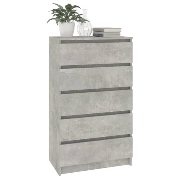 vidaXL Byrå betonggrå 60x36x103 cm konstruerat trä -  Byråer