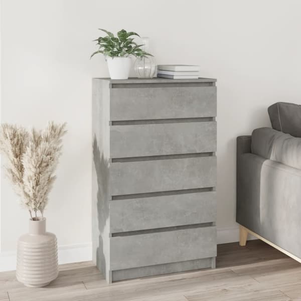 vidaXL Byrå betonggrå 60x36x103 cm konstruerat trä -  Byråer