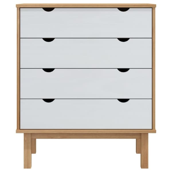 vidaXL Lipasto OTTA ruskea ja valkoinen 76,5x39,5x90 cm täysi mänty -  Laatikkoarkut