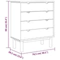 Pikkukuva 7 / 8: vidaXL Lipasto OTTA ruskea ja valkoinen 76,5x39,5x90 cm täysi mänty -  Laatikkoarkut