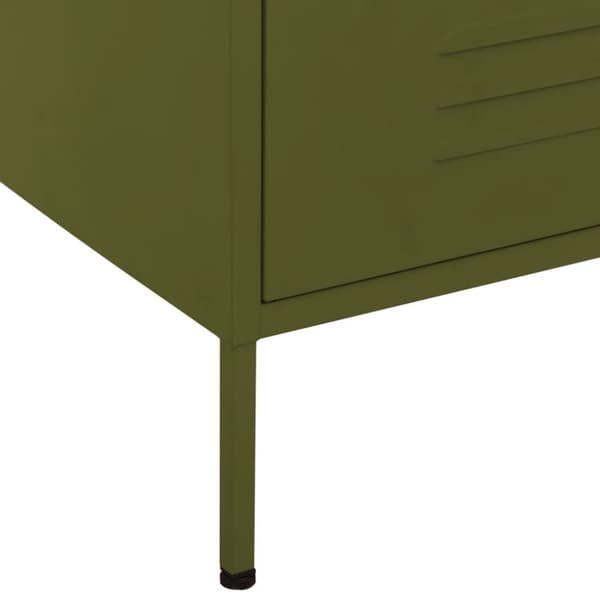 vidaXL Byrå olivgrön 80x35x101,5 cm stål - Byråer