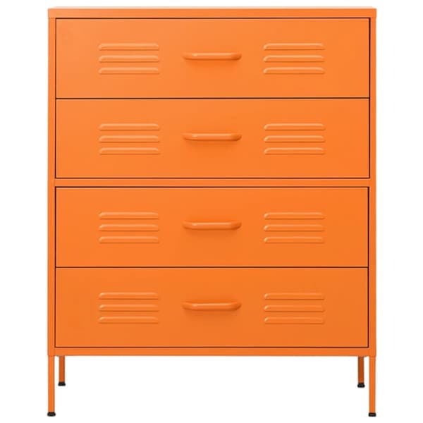 vidaXL kommode 80x35x101,5 cm Orange - Skuffemøbler