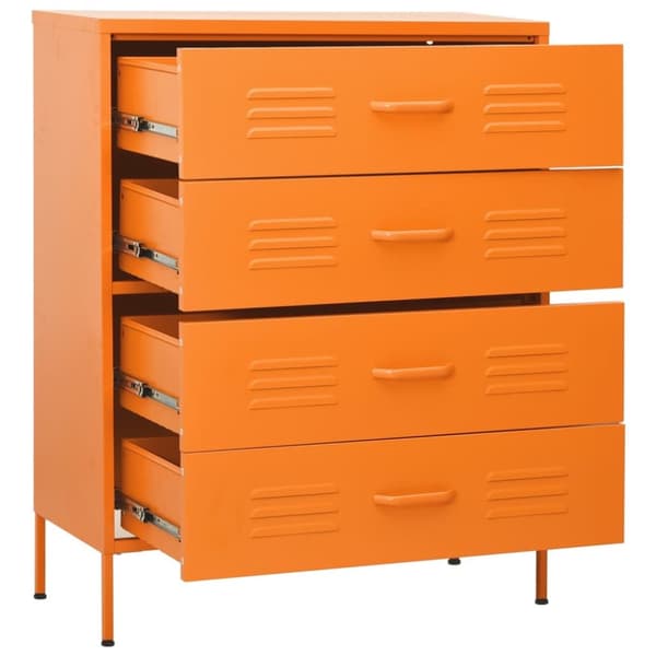 vidaXL kommode 80x35x101,5 cm Orange - Skuffemøbler