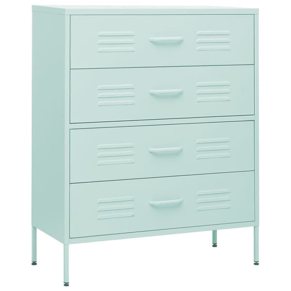 vidaXL kommode 80x35x101,5 cm Mintgrøn - Skuffemøbler