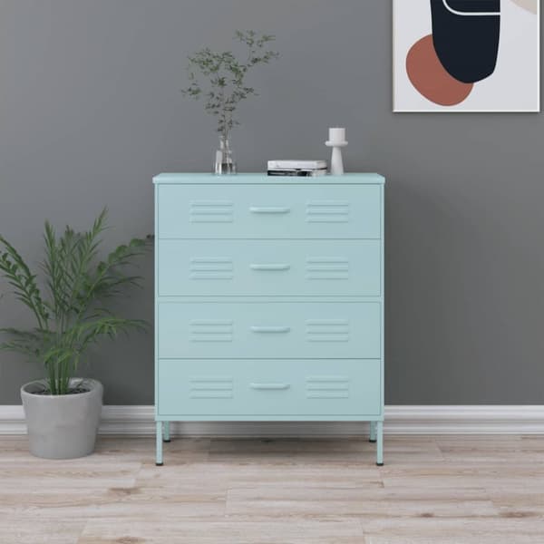 vidaXL kommode 80x35x101,5 cm Mintgrøn - Skuffemøbler