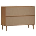 Pikkukuva 8 / 10: vidaXL Kaappi MOLDE ruskea 113x40x80 cm täysi mänty -  Laatikkoarkut