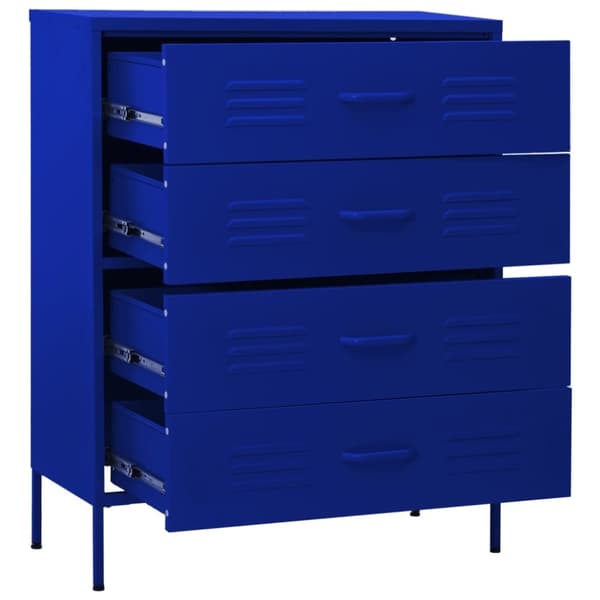 vidaXL kommode 80x35x101,5 cm Marineblå -  Skuffemøbler