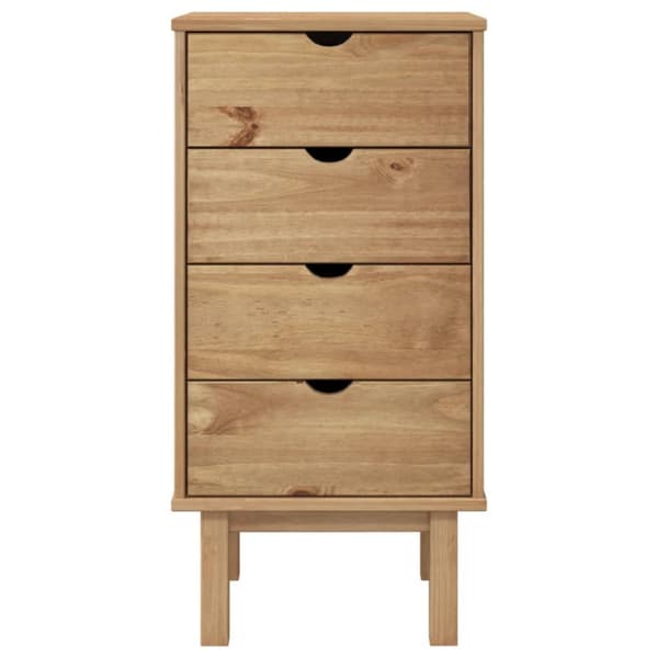 vidaXL kommode OTTA 45x39x90 cm massivt fyrretræ - Skuffemøbler
