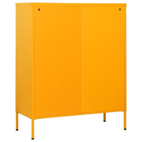 vidaXL Byrå senapsgul 80x35x101,5 cm stål - Byråer