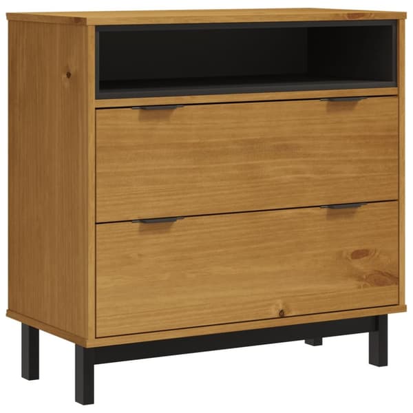 vidaXL kommode FLAM 80x40x80 cm massivt fyrretræ -  Skuffemøbler