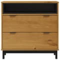 Miniatyrbillede 6 af 11: vidaXL kommode FLAM 80x40x80 cm massivt fyrretræ -  Skuffemøbler
