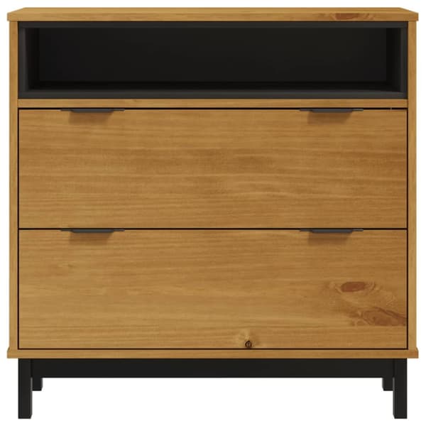 vidaXL kommode FLAM 80x40x80 cm massivt fyrretræ -  Skuffemøbler