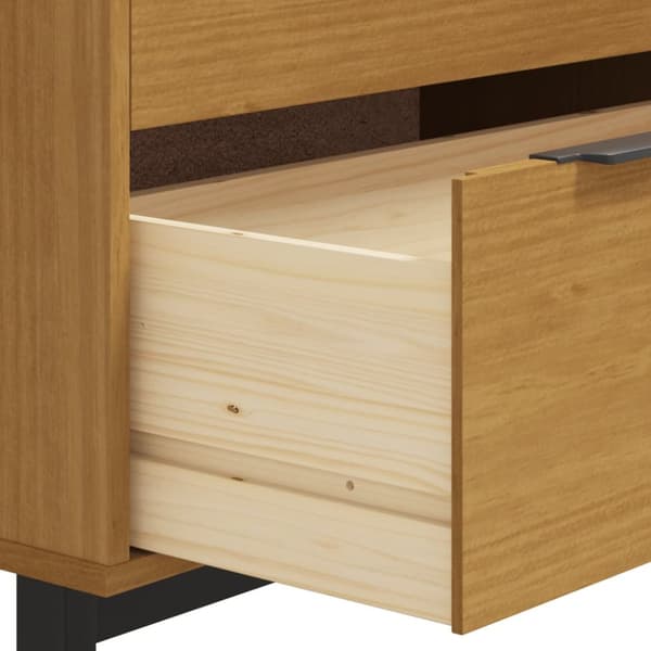 vidaXL kommode FLAM 80x40x80 cm massivt fyrretræ -  Skuffemøbler
