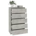 Pikkukuva 6 / 11: The Living Store Laatikosto betoninharmaa 60x36x103 cm tekninen puu -  Laatikkoarkut