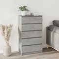 Pikkukuva 2 / 11: The Living Store Laatikosto betoninharmaa 60x36x103 cm tekninen puu -  Laatikkoarkut