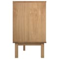 Miniatyrbillede 6 af 10: The Living Store kommode OTTA 111x43x73,5 cm massivt fyrretræ brun og grå -  Skuffemøbler