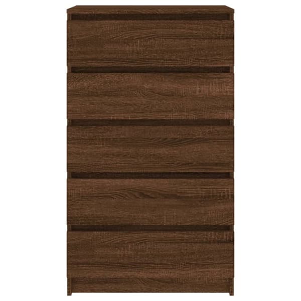 Skuffemøbler - Living kommode 60x36x103 cm konstrueret træ brun egetræsfarve