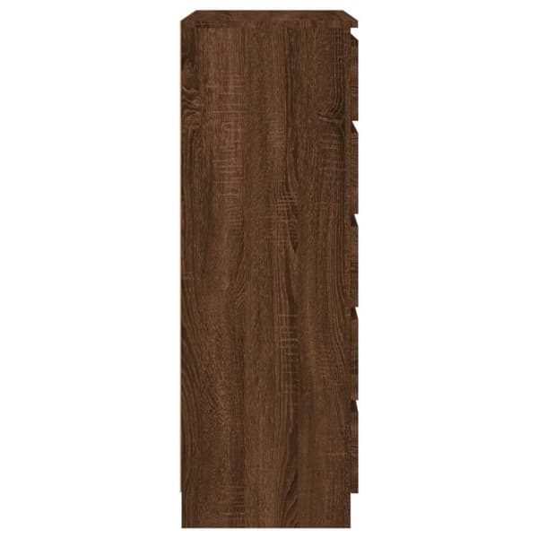 Skuffemøbler - Living kommode 60x36x103 cm konstrueret træ brun egetræsfarve