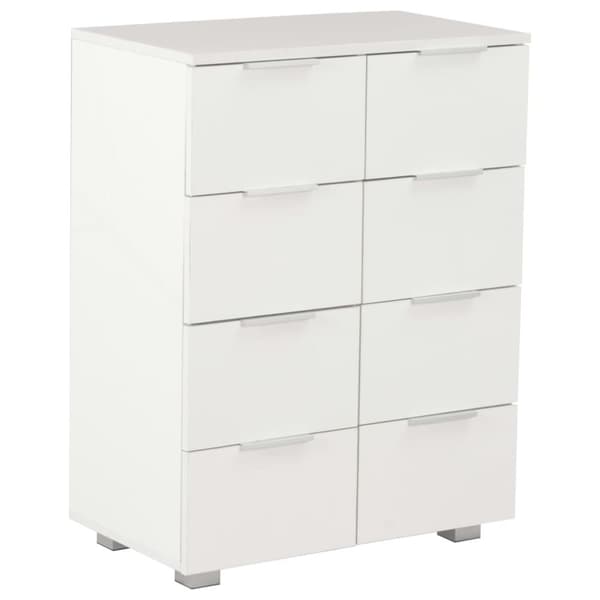 Skuffemøbler - Living skænk 60x35x80 cm spånplade hvid højglans