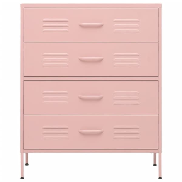 Skuffemøbler - Living kommode 80x35x101,5 cm Lyserød