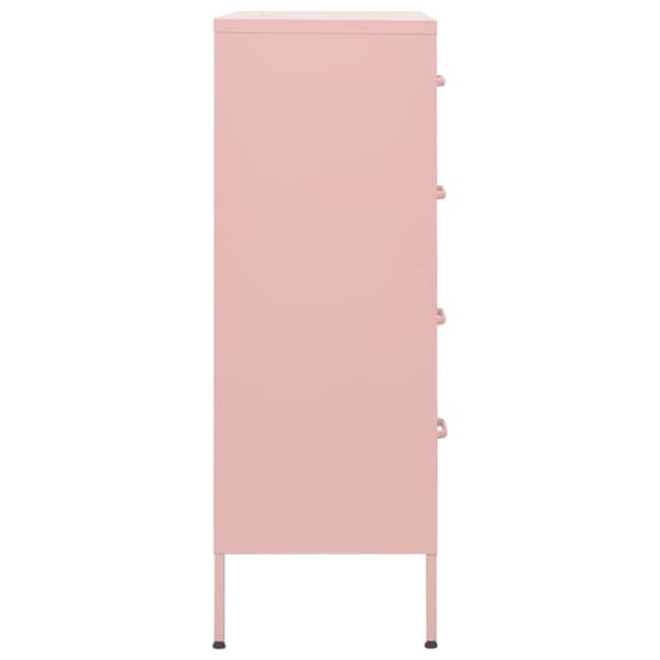 Skuffemøbler - Living kommode 80x35x101,5 cm Lyserød