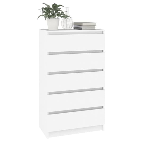 Skuffemøbler - Living skuffeskab 60x36x103 cm konstrueret træ hvid