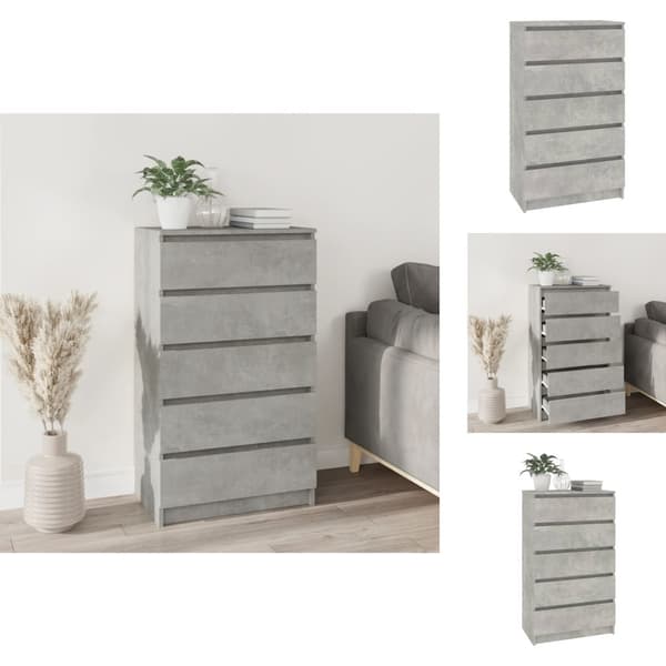 Laatikkoarkut - Living Laatikosto betoninharmaa 60x36x103 cm tekninen puu