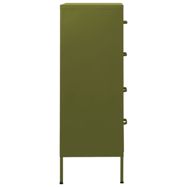 Lipasto oliivinvihreä 80x35x101,5 cm teräs - Lipasto - Lipastot - Home & Living