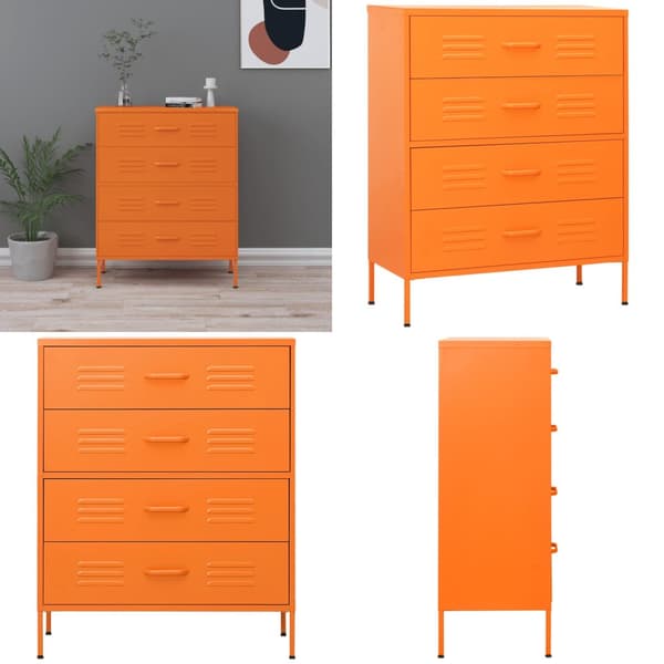 Kommode 80x35x101,5 cm Orange - Kommode - Kommoder - Home & Living