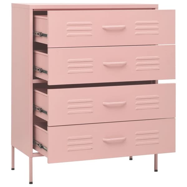 Byrå rosa 80x35x101,5 cm stål - Byrå - Byråer - Home & Living