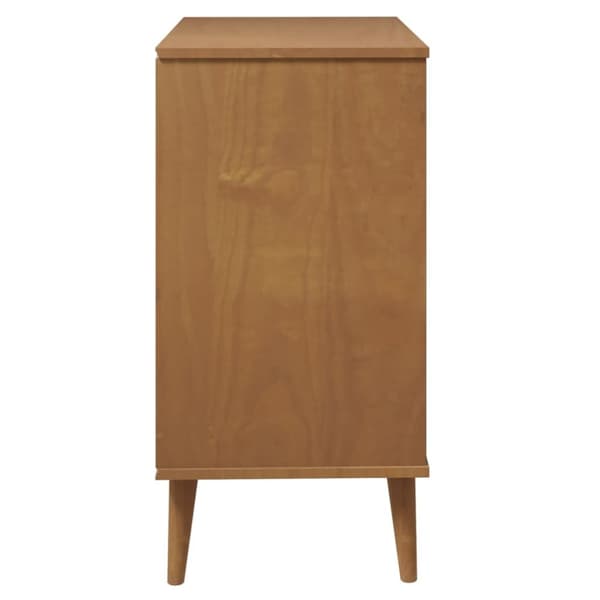 Kommode MOLDE 80x40x80 cm massivt fyrretræ brun - Skuffeskab - Skuffeskabe - Home & Living
