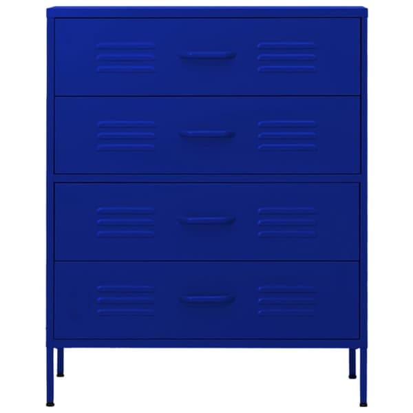 Byrå marinblå 80x35x101,5 cm stål - Byrå - Byråer - Home & Living