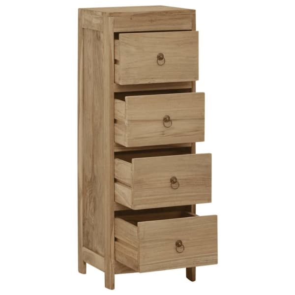 kommode 30x30x90 cm massivt teaktræ