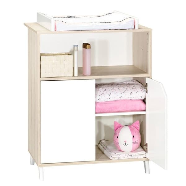 Byteskrin - Babypris - Scandi natural - 2 dörrar - 1 nisch - Trä