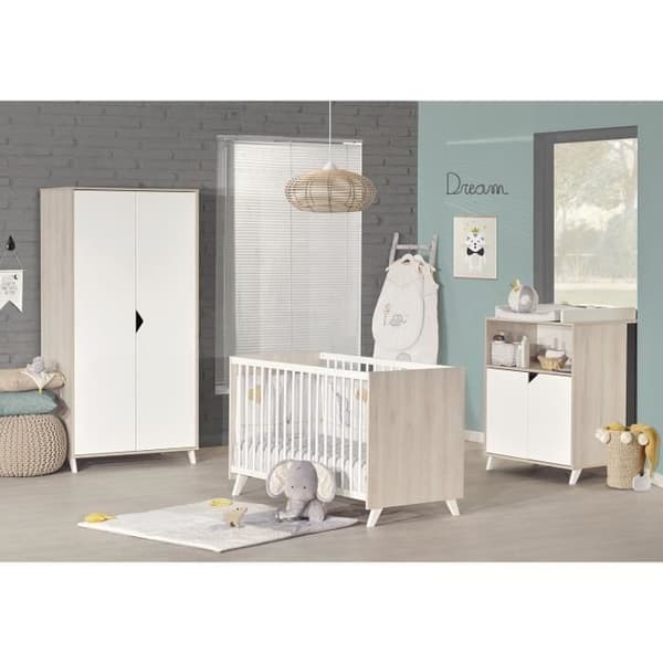 Byteskrin - Babypris - Scandi natural - 2 dörrar - 1 nisch - Trä